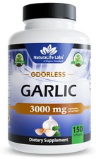 Odorless Garlic Extract 100:1 with Olive Oil - 150 Non-GMO Softgels, Gluten-Free