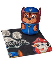 Paw Patrol Chase Plush Hugger Pillow Throw Blanket Set 50x60 Kids New