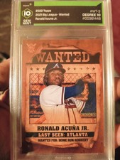 2021 Topps Big League WT-3 Ronald Acuna Jr. WANTED Degree Gem Mint 10 MINT+10