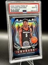 2020-21 Prizm Draft Picks - Crusade Anthony Edwards #81 Blue /199 (RC) PSA 10