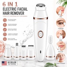 6-in-1 Women s Electric Facial Hair Remover USB Rechargeable Grooming Kit