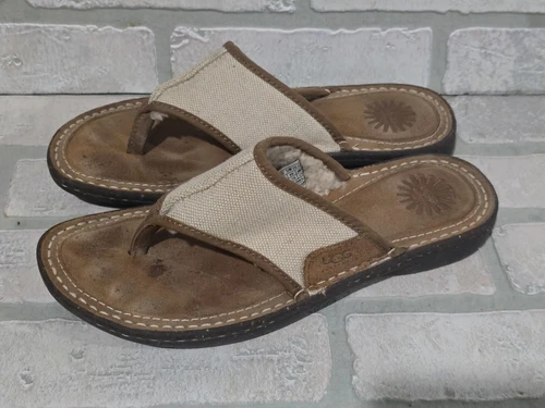 Ugg Australia scarpe sandali slide marrone abbronzatura donna taglia US8 UK 6 5