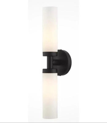Livex Lighting 10104-04 Aero - 2 Light Bath Vanity in Black - Contemporary Style