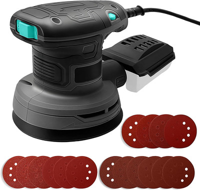 5-Inch Random Orbital Sander, 3Amp Electric Palm Sander with 6-Speed Control, Du