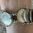 Vtg ½ Franc Swiss German 21 Coins Silver 1929 - 1958 Bracelet 63g — photo 2