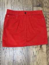 Gap 1969 Red Orange Corduroy skirt size 10/30