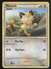 Meowth 75/123 Common HeartGold & SoulSilver Pokemon Lightly Played on eBay