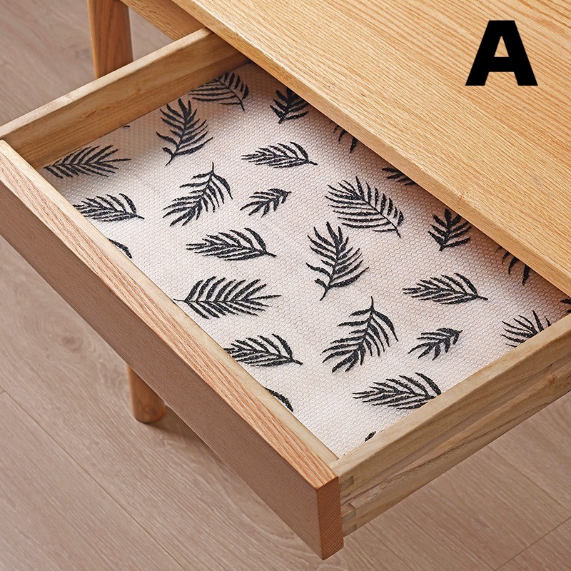 45cm X 100cm Drawer Shelf Waterproof Liner Mat Leaves Trees Polka Dot Printed