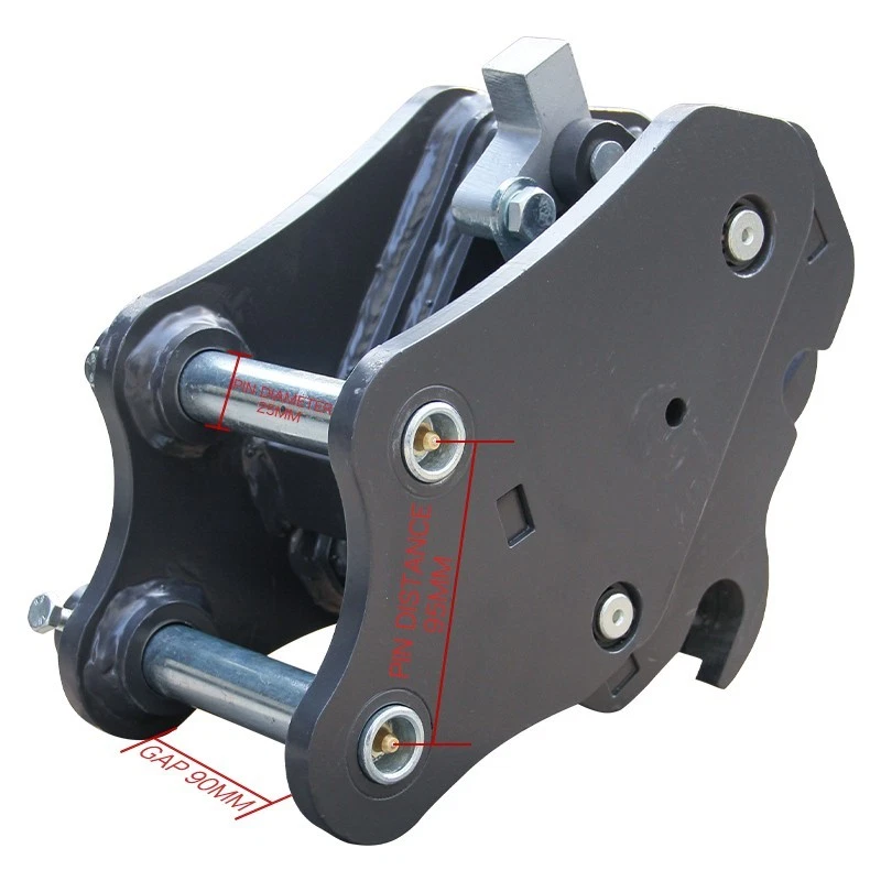 Conexión de acoplador de enganche rápido para accesorio de mini excavadora de 0,8-1,5 toneladas Foto 3 de 4