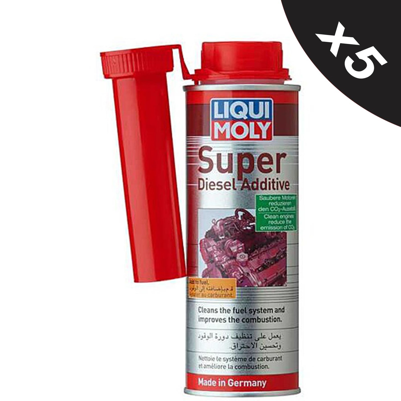 5x Liqui Moly Super Diesel Additive Injector System Cleaner Treatment 250ml