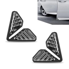 2PCS Car Door Edge Guards, Carbon Fiber Car Door Corner Guards, Anti Black