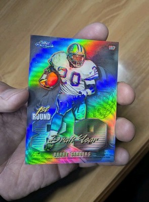Barry Sanders 1997 Topps Chrome Draft Year Refractor Troy Aikman