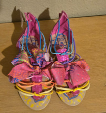 Nickelodeon Jojo Siwa Bow Rainbow Gladiator Sandals Big Kids shoes size 4