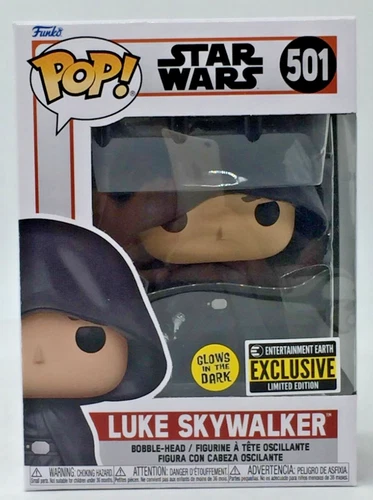 Funko Pop! Star Wars Luke Skywalker #501 Glow EE Exclusive LE W/Protector