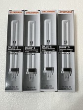 Sylvania 21136 Dulux CFL Light Bulb Lamp 13W, Lot of 4, New