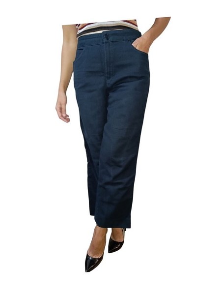 Women Massimo Dutti Trousers Navy Denim 38 / M /