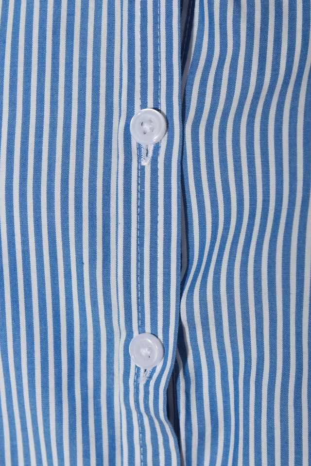 VAN HEUSEN Chemise à manches longues Dames Chemise T EU 40 bleu-blanc - Photo 4/4