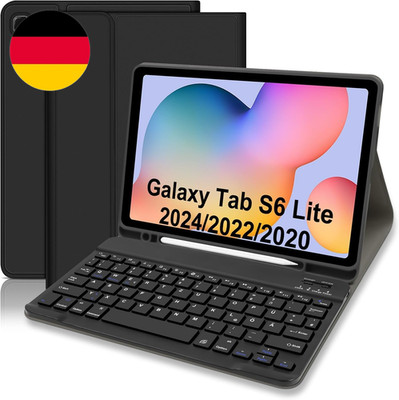 Hülle Mit Tastatur Für Samsung Galaxy Tab S6 Lite 2024/2022/2020, Schutzhülle Mi