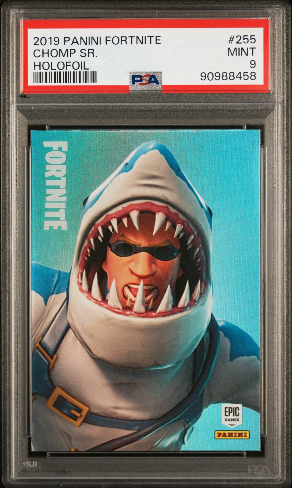 2019 Panini Fortnite Chomp Sr. Holofoil #255 PSA 9