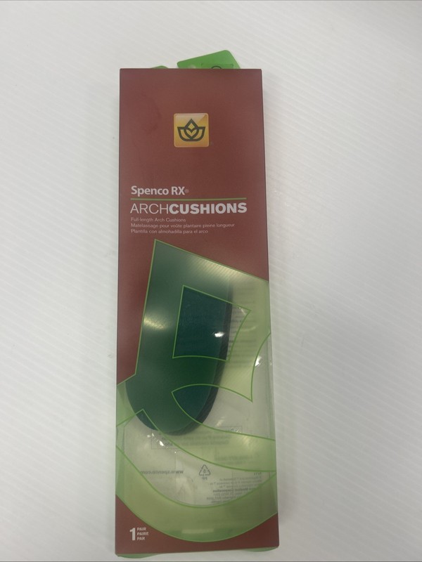 Spenco RX Soft Comfort Full Length Arch Cushions Insoles Size 1 (5-6 Women's)