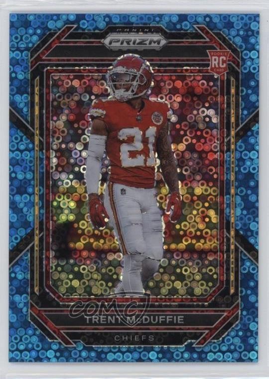 2022 Panini Prizm Rookies No Huddle Blue 75/79 Trent McDuffie Rookie RC 1qg0