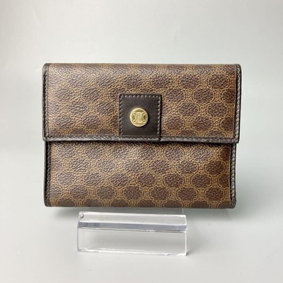 CELINE Bi-fold Wallet Macadam Triomphe Women's All-over Pattern