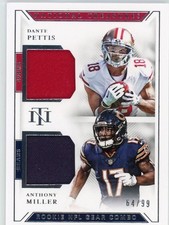 2018 Panini National Treasures 64/99 Dante Pettis Anthony Miller #GCM-8