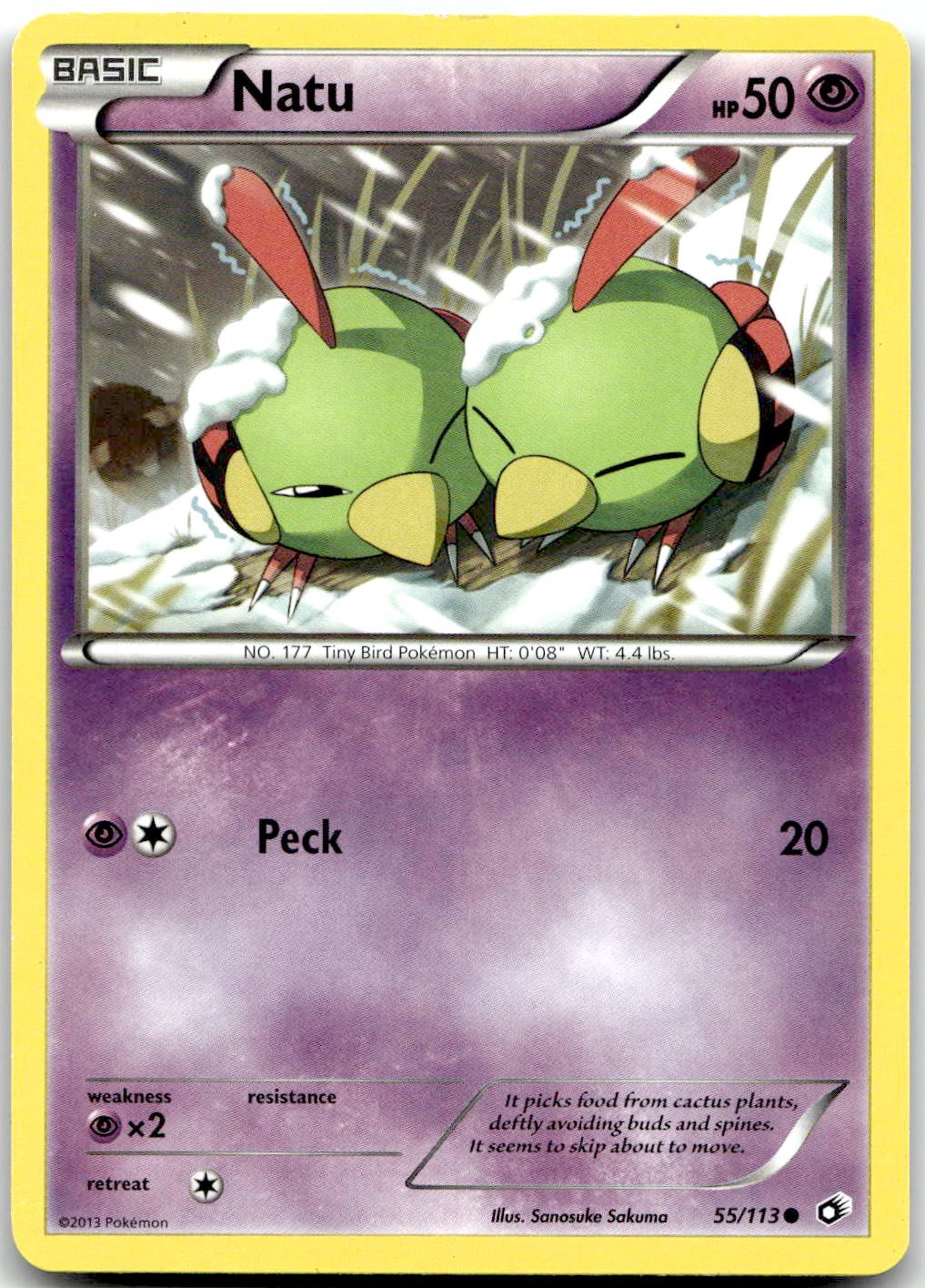 Pokemon Natu Legendary Treasures LTR #55/113 Common LP