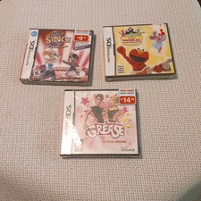 3 Nintendo DS Games CIB: Grease, Just Sing,   Elmo's Musical Masterpiece NEW CIB