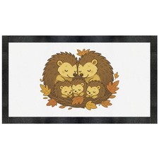 'Hedgehog Family Cuddle' Pet Feeding Mat (PM00032646)