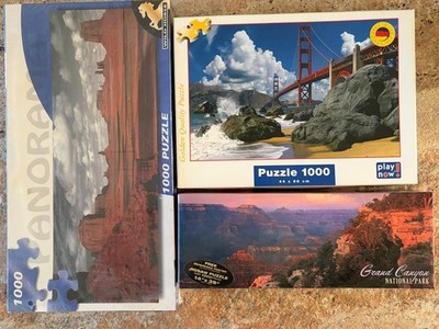 Puzzle 3x 1000 Teile USA Grand Canyon Monument Valley Golden Gate Bridge
