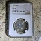 1950-P Ben Franklin Half Dollar MS64 Nice Coin Semi-Key Date