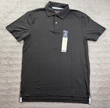 Chaps Polo Shirt Mens Small Black Everyday Performance Stretch Golf Tagless