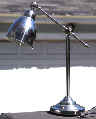 VTG IKEA Barometer Table Desk Lamp Stainless Steel Chrome Light