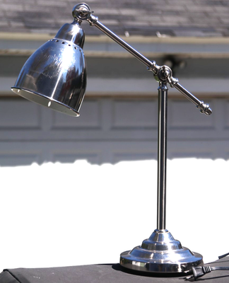 VTG IKEA Barometer Table Desk Lamp Stainless Steel Chrome Light