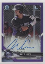 2018 Bowman Chrome Prospect Purple Refractor /250 Willie Abreu #CPA-WA Auto a2v
