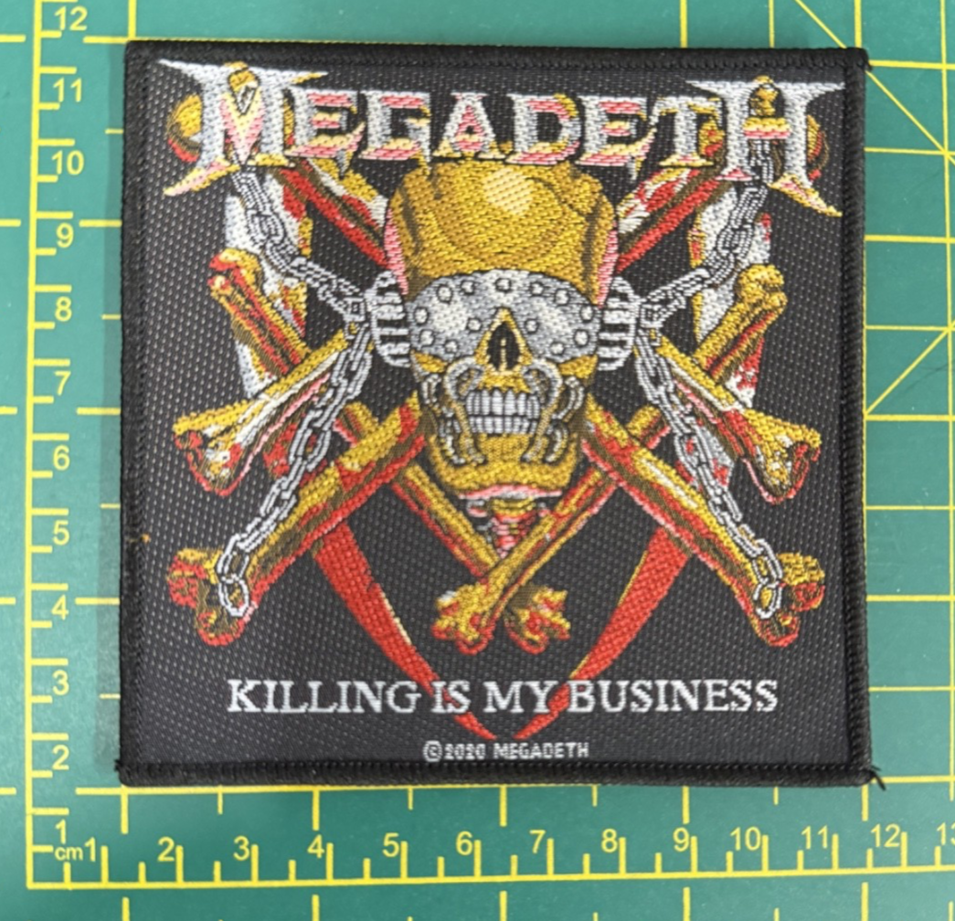 Megadeth Killing Is My Business Woven Sew On Officially Licensed