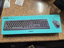 Logitech MK120 Wired USB Keyboard and Mouse, Black 920-002565 