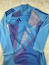 Adidas Tiro 24 Pro Goalkeeper Long Sleeve Blue Jersey IN0422 Size XS