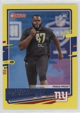 2020 Panini Donruss Rookie Dollar Tree Press Proof Yellow Andrew Thomas 0q1p