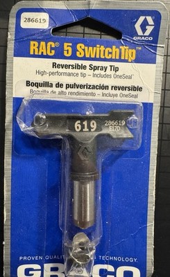 Graco Rac 5 Switch Tip 286619 Reversible Spray Tip 619 switchtip sealed