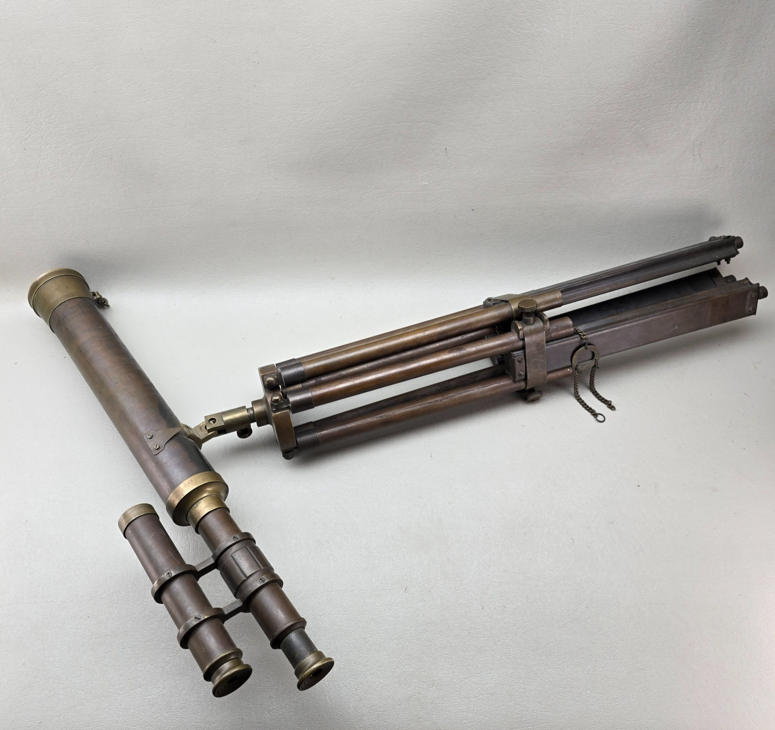 Vintage Brass Telescope With Tripod 2 Inch Tube 1.25 Inch Le