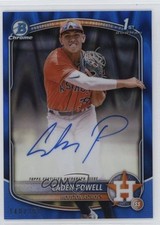 2025 Bowman Chrome Prospect Blue RayWave Refractor /150 Caden Powell Auto 04qn