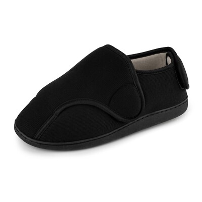 Mens Wide Fit Slippers Lightweight Memory Foam House Shoes for Indoor Outdoor