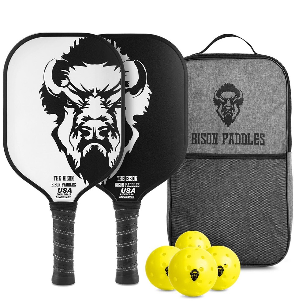 Premium Pro Pickleball Paddles Set - 2 Lightweight Power Paddles with Durable Unibody Design