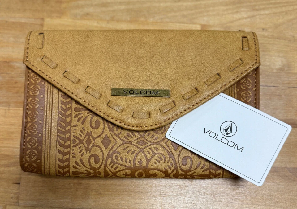 Volcom Woman Rebel Rose Wallet TAN Clutch Portmonee braun NEW Neuware PORTOFREI! - Bild 2 von 4