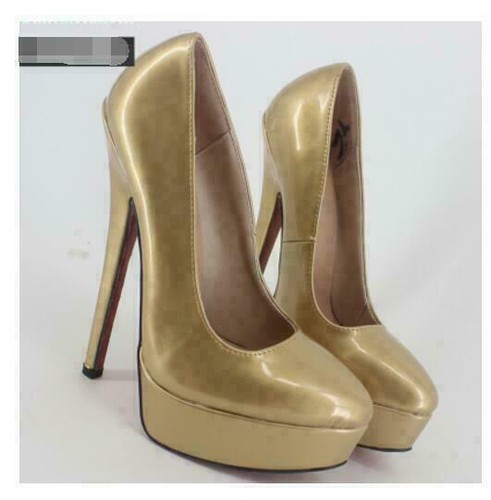 Womens Patent Leather 18CM Super High Heel Platform Stiletto Pumps Pointy Shoes - Picture 16 of 24