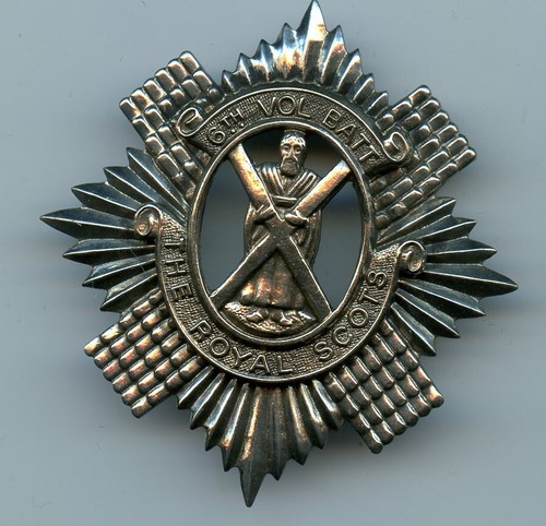 The 6th Volunteer Battalion Peebles Bn Royal Scots Cap Badge - 第 1/2 張圖片