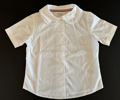 Girls Size 5 French Toast Blouse With Trim On The Collar EUC