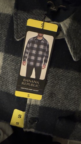 Banana Republic Men's Heritage Shirt Jacket - BLUE Size Small NWT - Picture 11 of 11